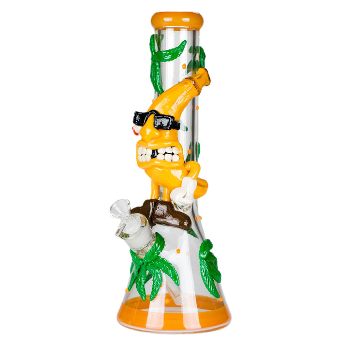 13" Bananabudz Glow-in-the-Dark Water Bong in orange