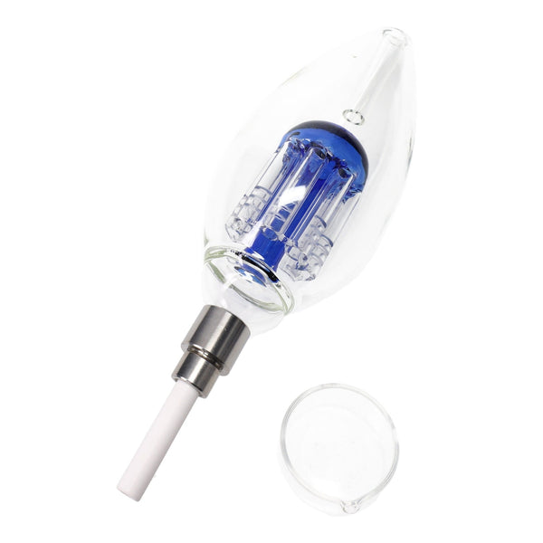 Blue Light Bulb Dab Straw Kit with 8-Arm Tree Perc