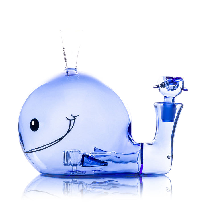 Left side view of Blue Whale XL Bong