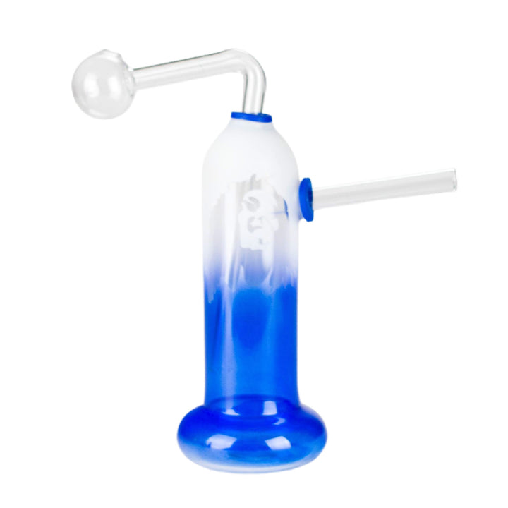 Side view of Bob Oil Burner Water Pipe 6 inch showing angled neck and stable rounded base