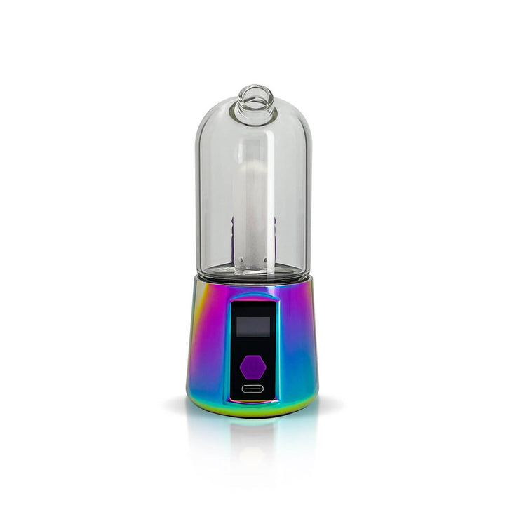 Bomb Pro Portable Dab Rig rainbow color front view