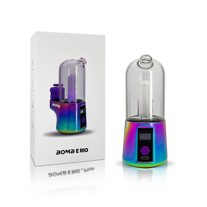 Bomb Pro Portable Dab Rig rainbow color packaging