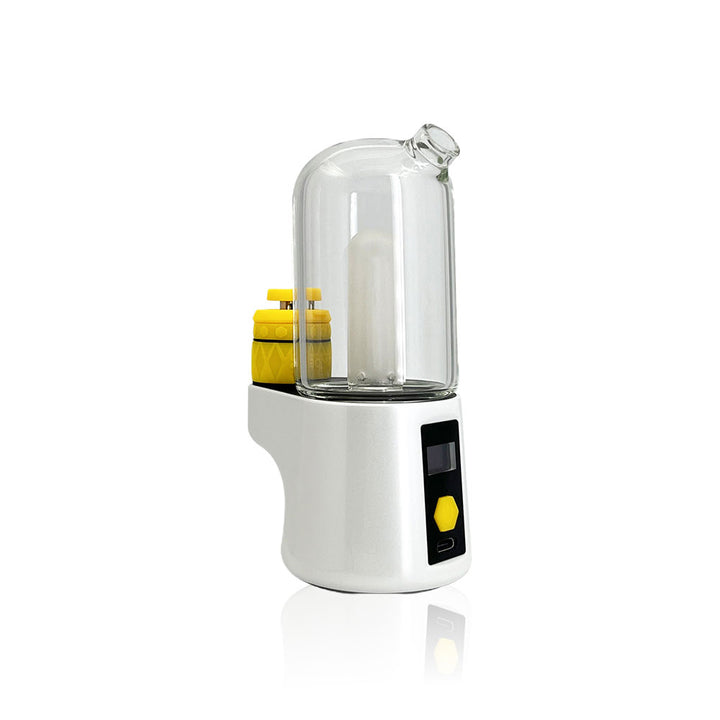 Bomb Pro Portable Dab Rig white color side view