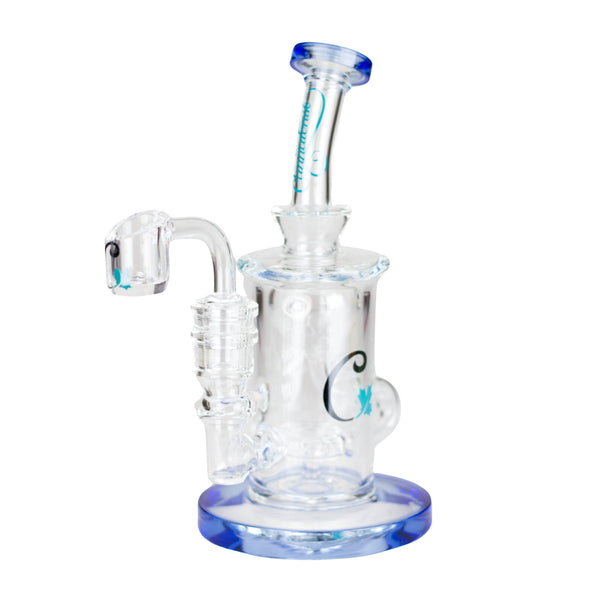  Cannatonik 7 inch Glass Bong and Dab Rig Combo in Blue