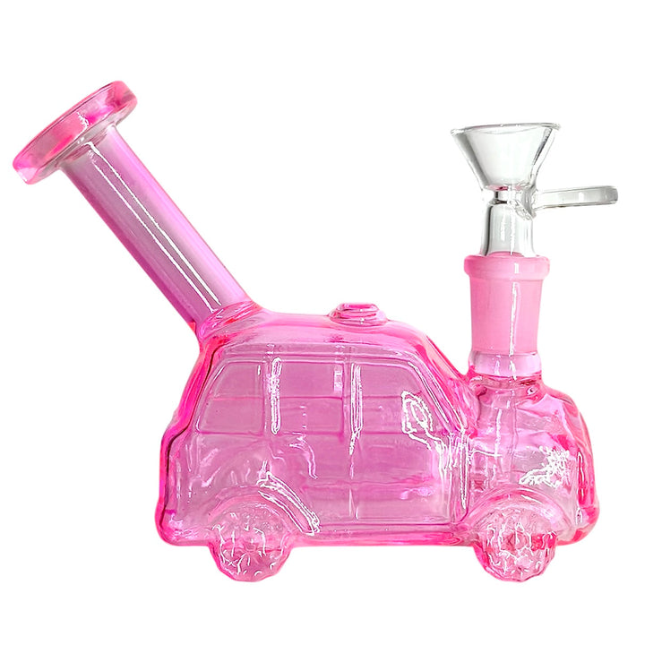 Red Car Shape Mini Bong made of thick glass