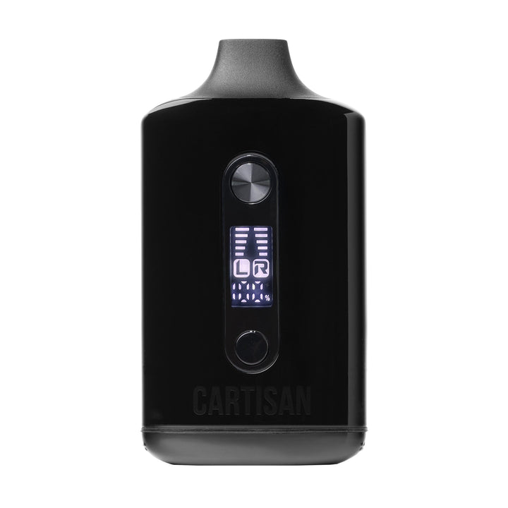 Cartisan Veil Bar Duo 2-in-1 Dab Vaporizer in sleek Obsidian black color, dual cartridge vape pen