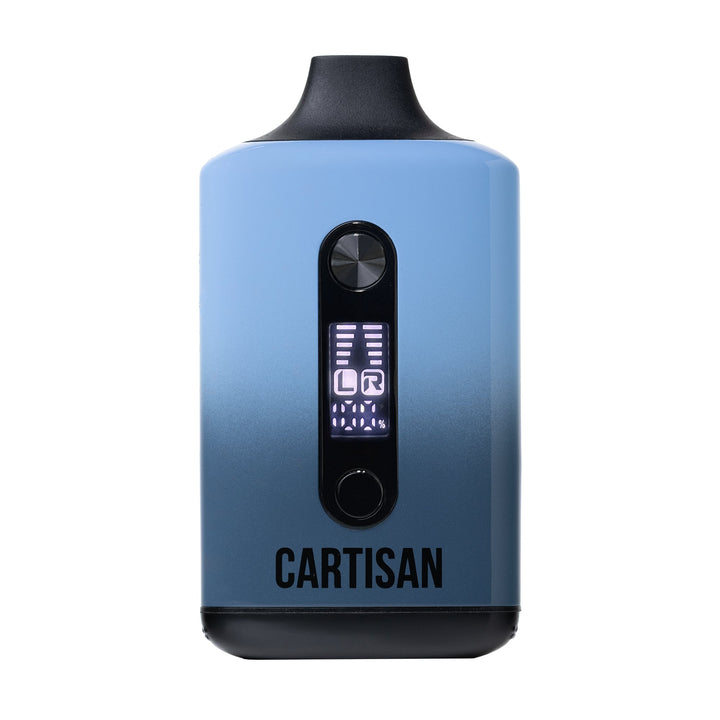 Cartisan Veil Bar Duo 2-in-1 Dab Vaporizer in Ocean Depths blue shade, portable dual cartridge vaporizer.