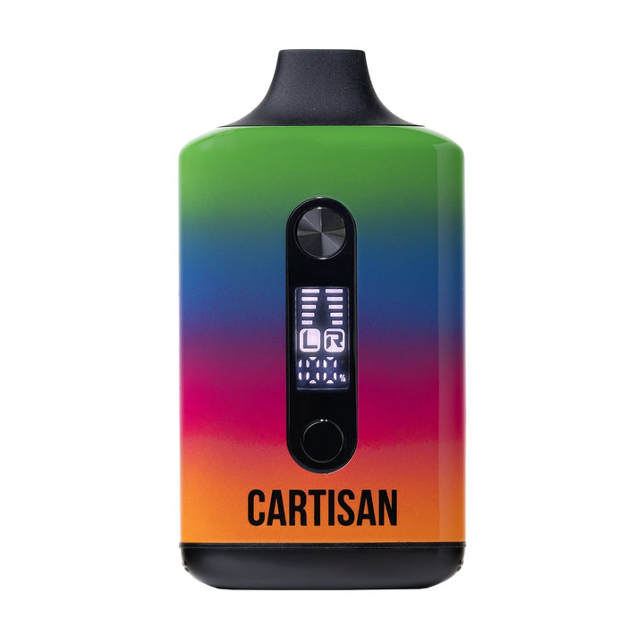 Cartisan Veil Bar Duo 2-in-1 Dab Vaporizer in Prism color with reflective finish, dual cartridge vape pen