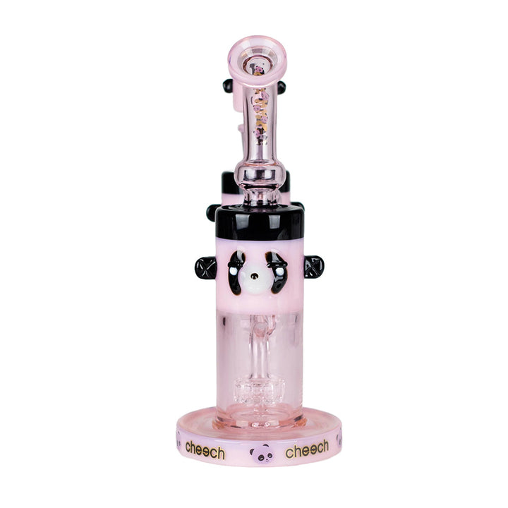 Back angle of Cheech Panda Bong showing percolator and glass details