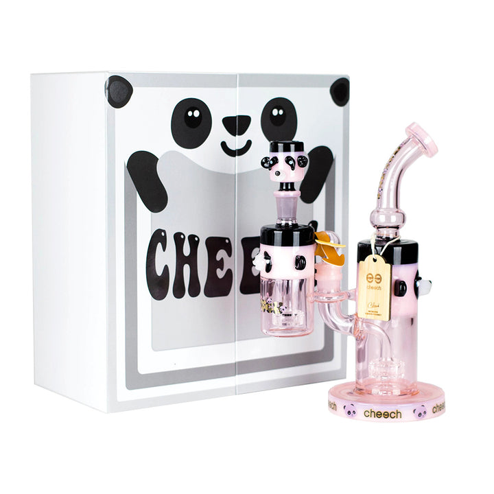 Adorable panda bong with ash catcher perfect for gifting or display
