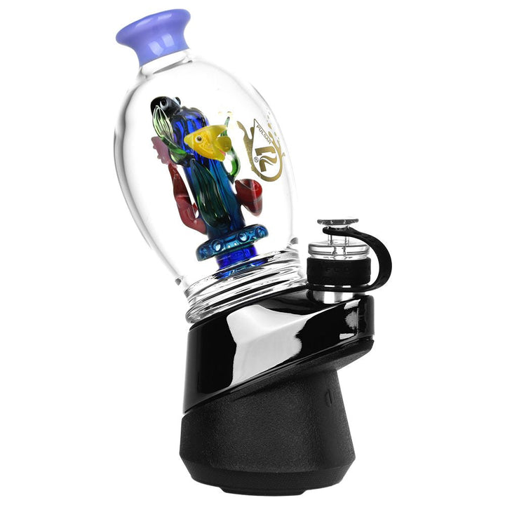 Coral Reef Bubbler Attachment installed on Puffco Peak vaporizer