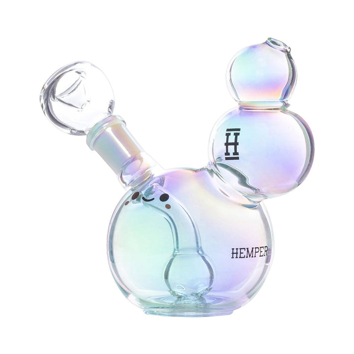 side view of Cute Iridescent Bubble Bong