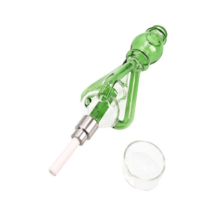 Cyclone Vortex Glass Recycler Dab Straw Kit Green