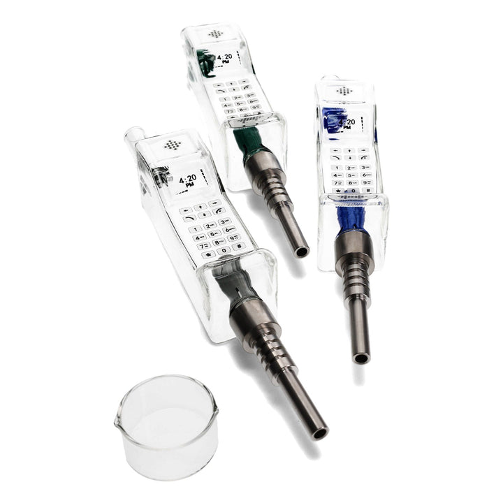 Dial-A-Dab Phone Nectar Collector Glass Straw