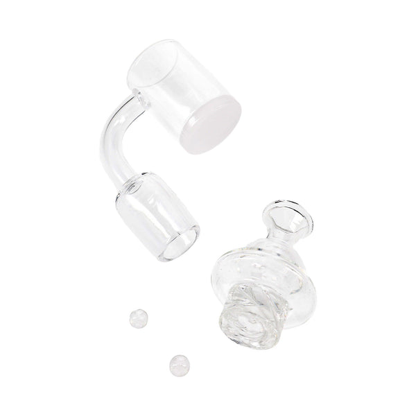 Domeless Quartz Spinner Banger Set with colored bottom and spinner cap