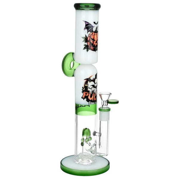 Front view of Double Stacked Halloween Tube Bong