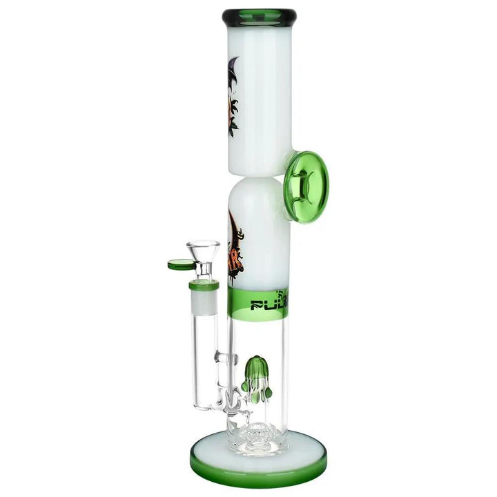 Side view of Double Stacked Halloween Tube Bong