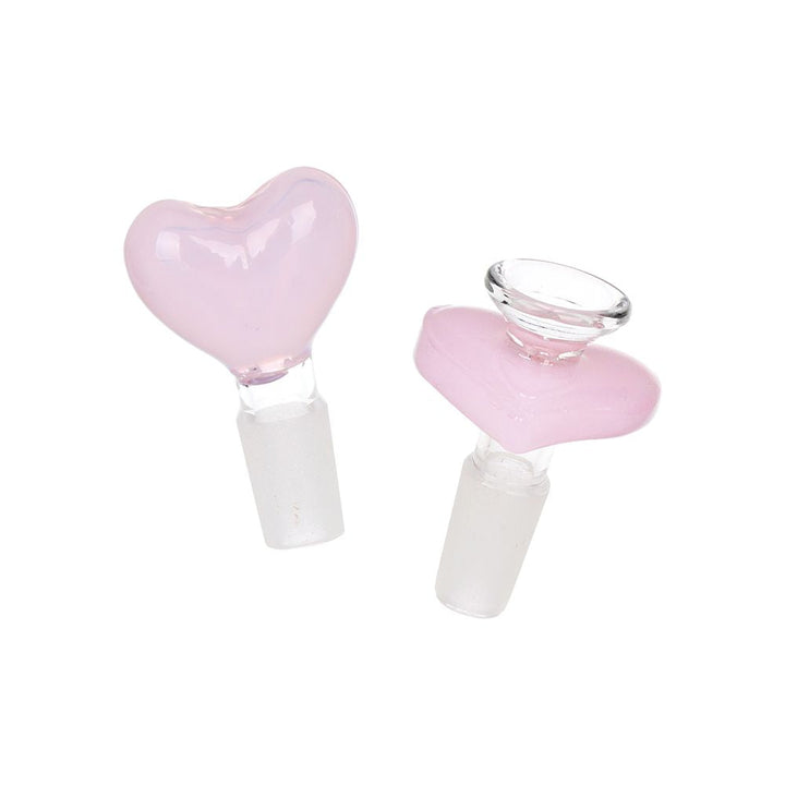 Two Person Dual Neck Heart Perc Bong Bowl