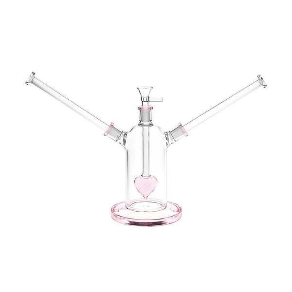Dual Neck Two Person Bong with Heart Perc - PILOTDIARY