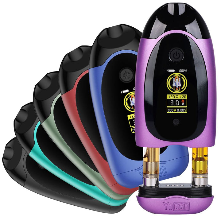 Dubb Dual Vape Cartridge Battery 510 shown in all available colors