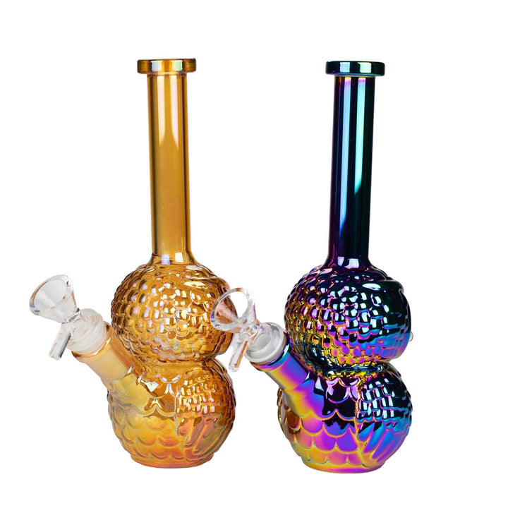 Electroplated Owl Bong 9" - Back View