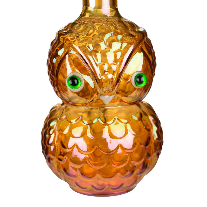 Electroplated Owl Bong Rose Gold Base Detail - 9 inch
