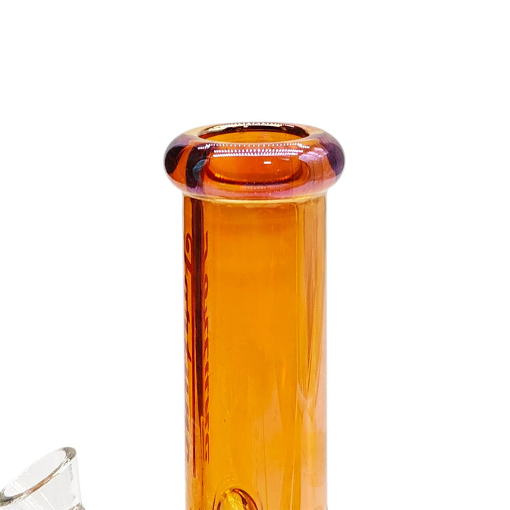 Detailed view of tube on Electroplated Skull Glass Bong