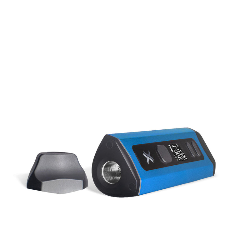 Exxus Vape Mini Plus Portable Wax Vaporizer in blue, top view