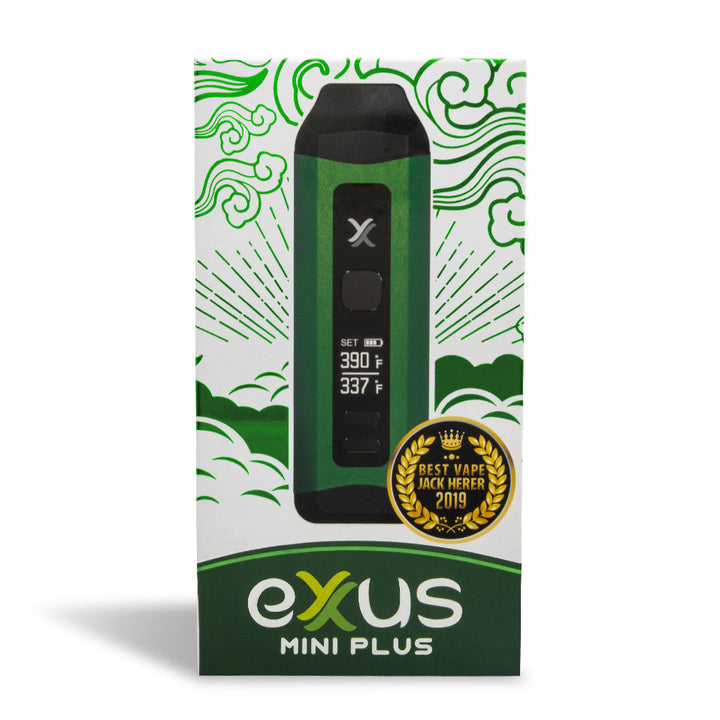 Exxus Vape Mini Plus Portable Wax Vaporizer green with packaging