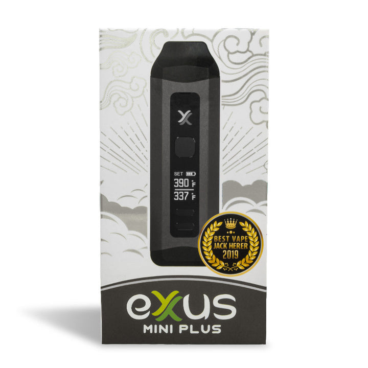 Exxus Vape Mini Plus Portable Wax Vaporizer gunmetal with packaging