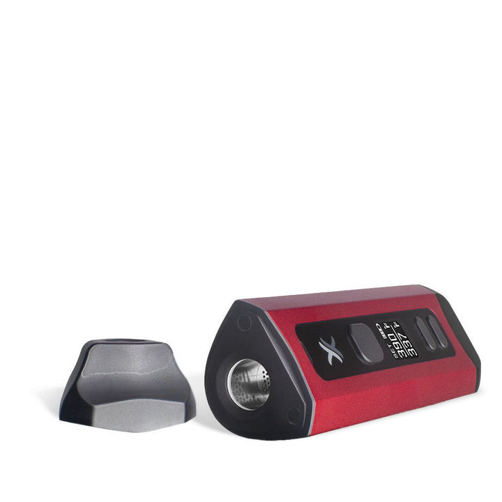 Exxus Vape Mini Plus Portable Wax Vaporizer in red, top view