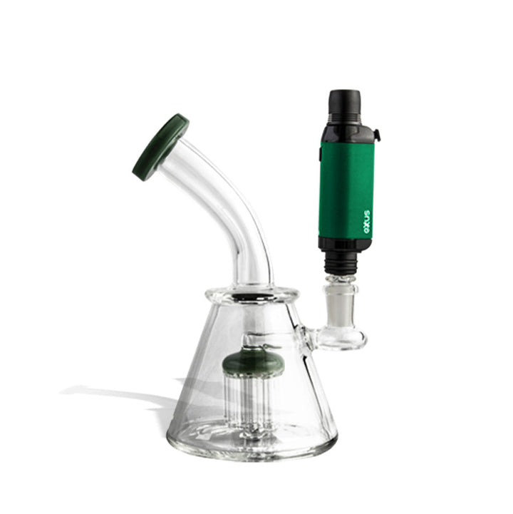 Exxus VRS 3-in-1 Vaporizer Pen in green on rig pipe
