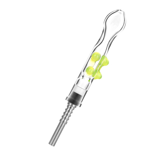 Flat Pinch Dab Straw in Green Color