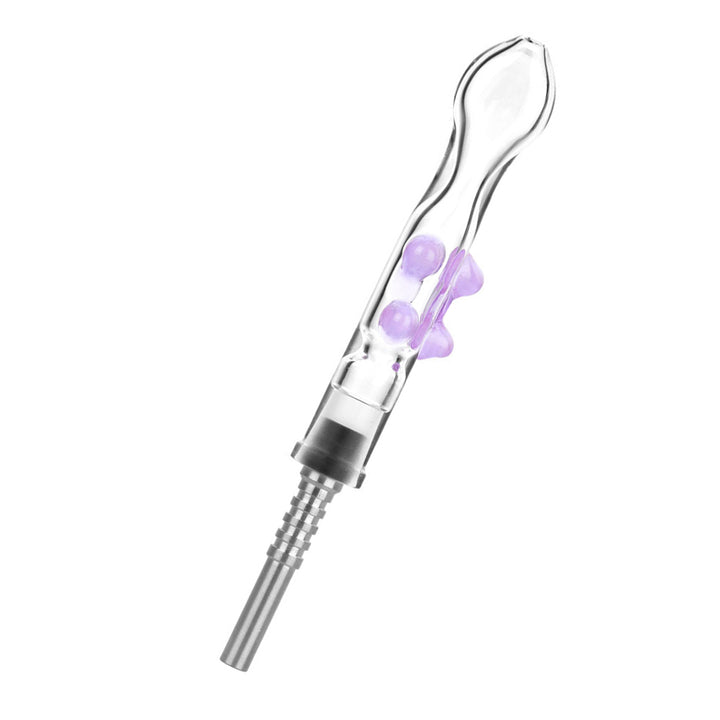 Flat Pinch Dab Straw in purple