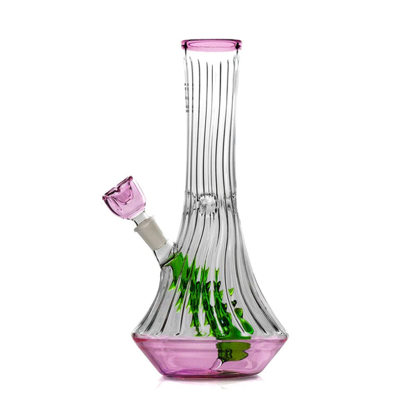 Side view of Pink Flower Vase XL Bong