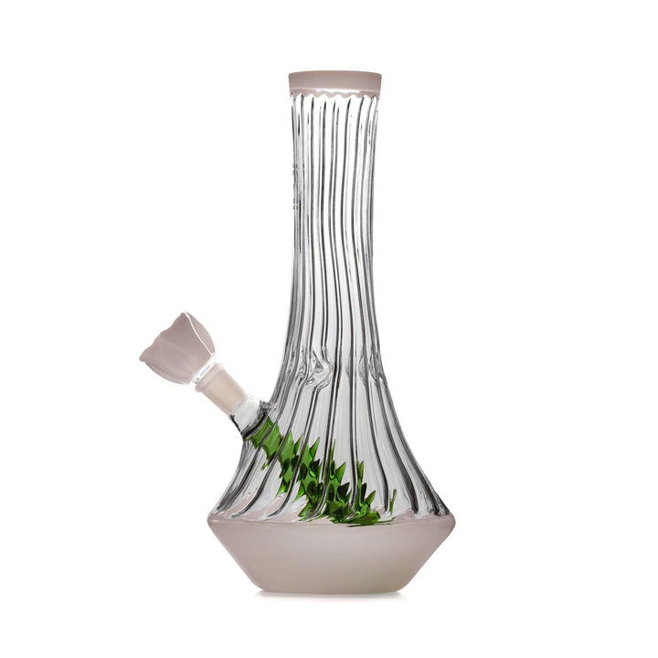 Side view of White Flower Vase XL Bong