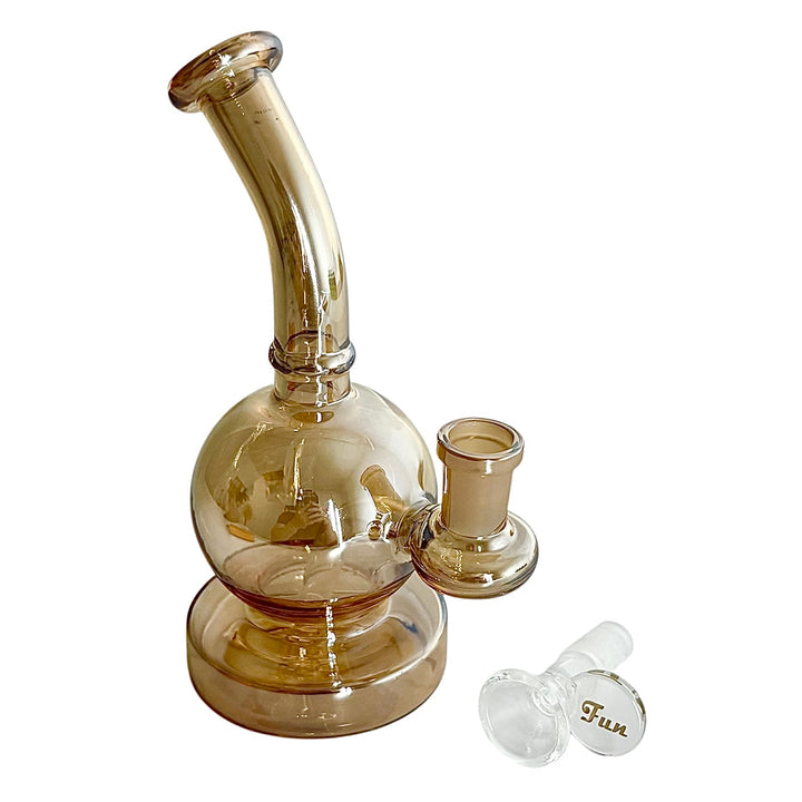 Complete Set of Rainbow Electroplated Ball Glass Bong with All Components