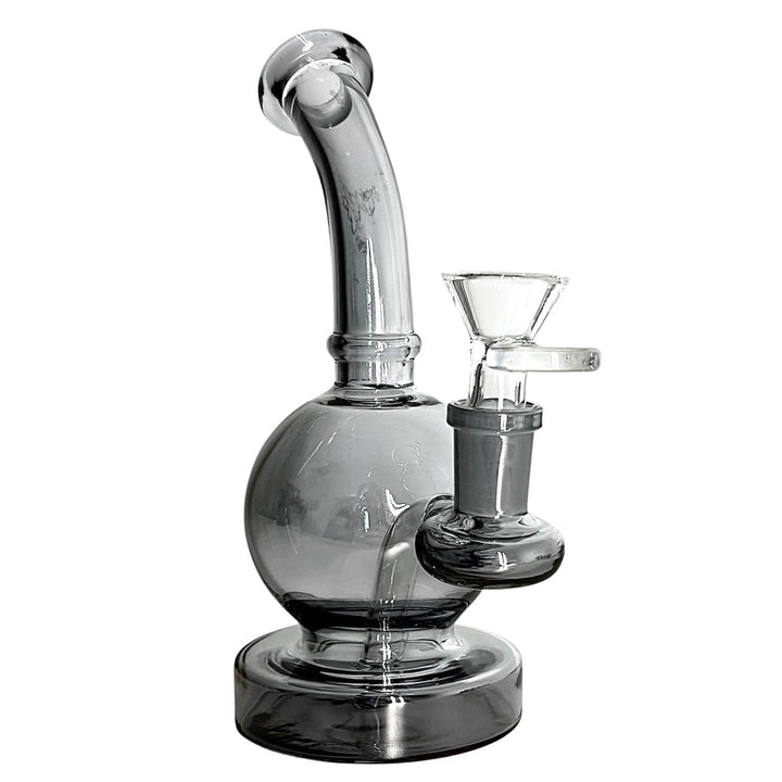 Grey Electroplated Ball Glass Bong – Sleek and Modern Design