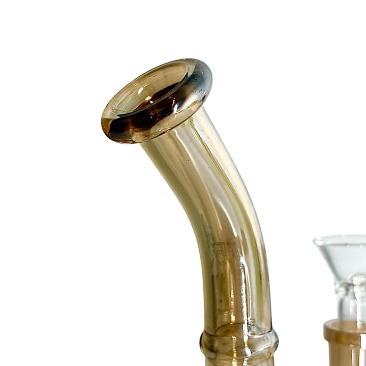 Bent Neck of Rainbow Electroplated Ball Glass Bong