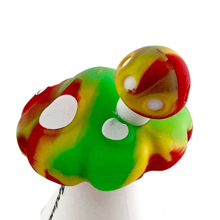 Close-up of mushroom cap on Fortune Silicone Mushroom Bong