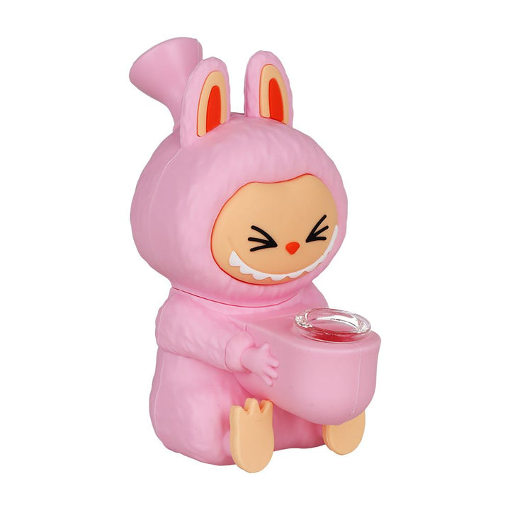 Funny Animal Silicone Mini Water Pipe in Pink