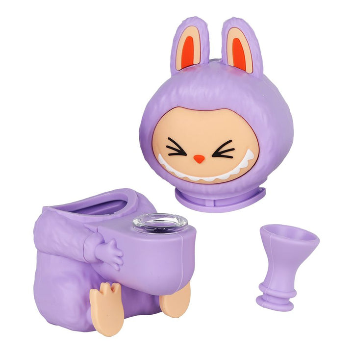 Funny Animal Silicone Mini Water Pipe in Purple