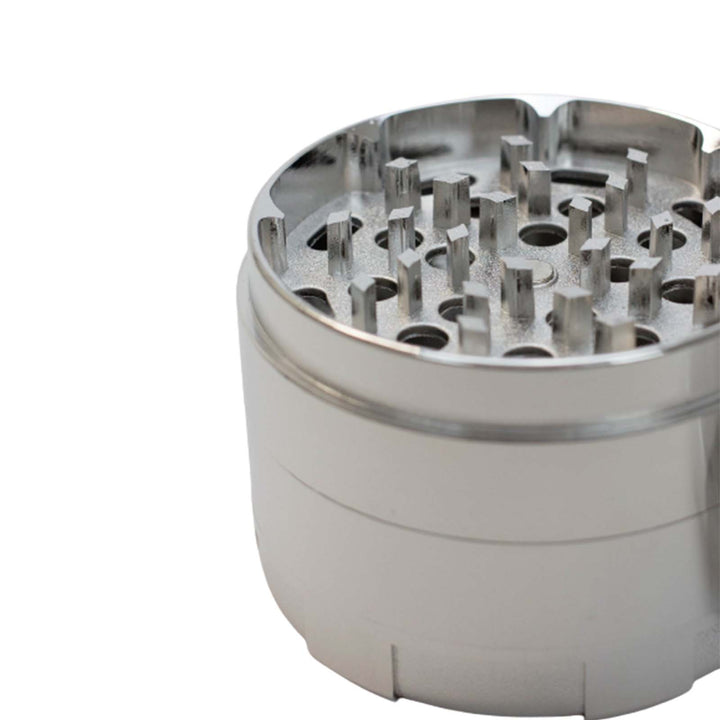Close-up of razor-sharp teeth in the GHOST Large Herb Grinder