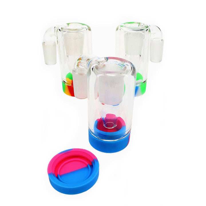 Glass and Silicone Reclaim Catcher for Dab Rig all colors