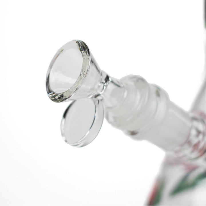 Thick bowl designed for 14 mm female joint on Glow in the Dark Mushroom Weed Bong 10 inch