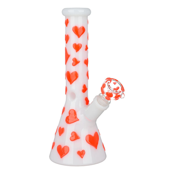 Glow In The Dark Heart Beaker Water Bong