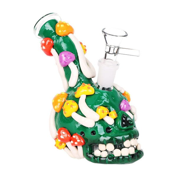 Glow in the Dark Skull Mushroom Bong