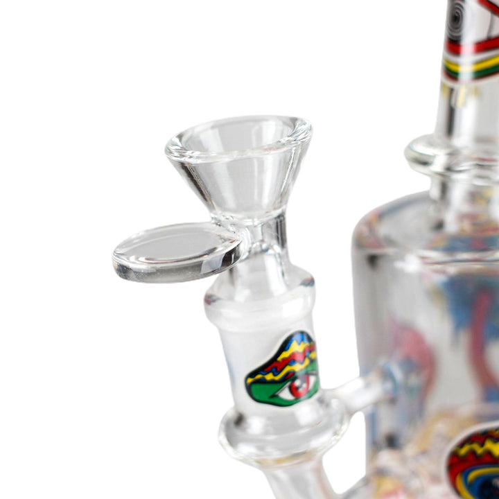 Glow-in-the-Dark 7 inch Magic Mushroom Bong with included glass bowl