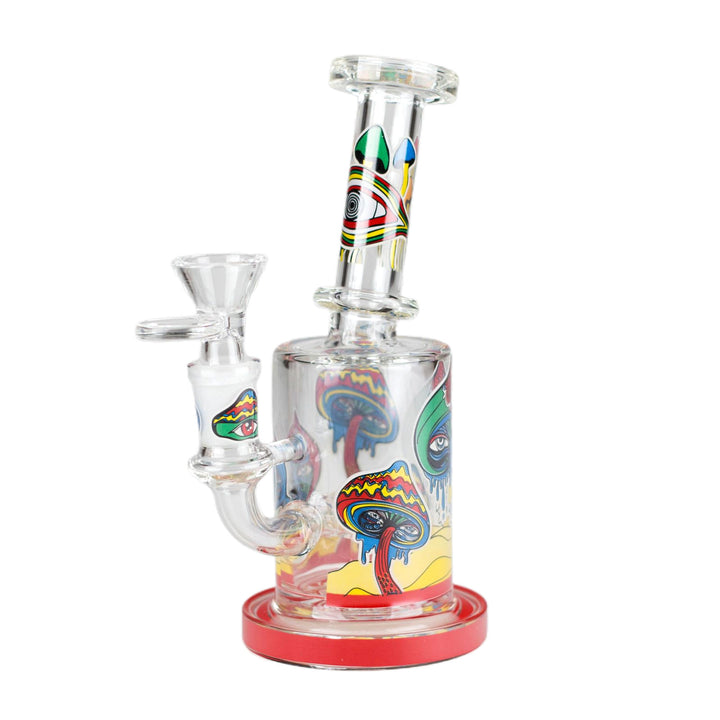 Glow-in-the-Dark Magic Mushroom Bong in red color