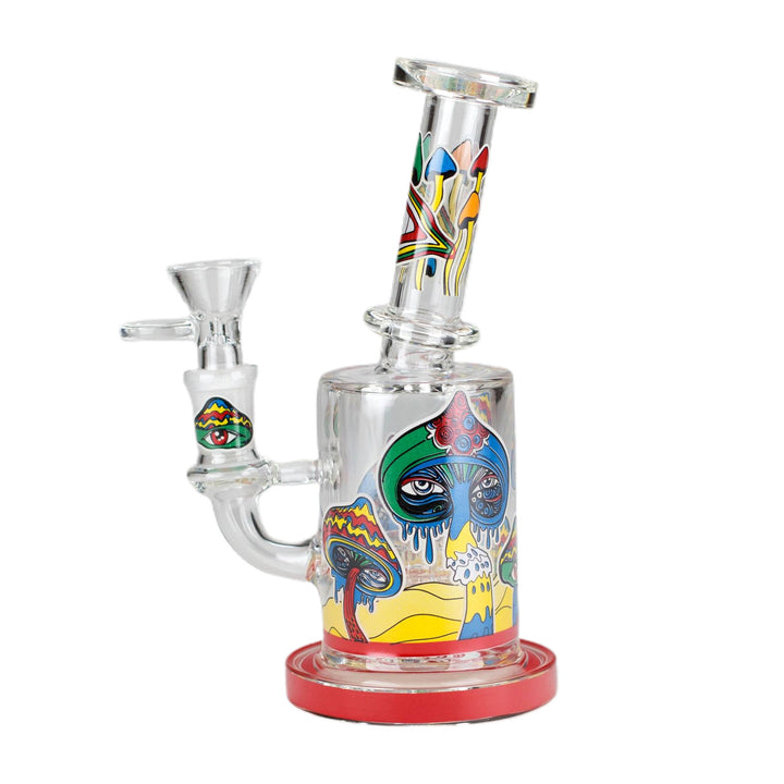 Glow-in-the-Dark Mushroom Bong, side view showing mushroom design